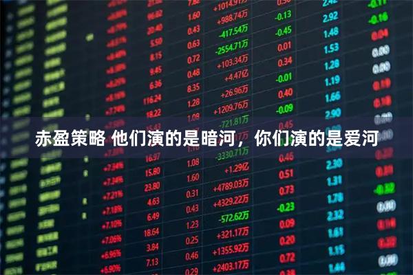 赤盈策略 他们演的是暗河，你们演的是爱河