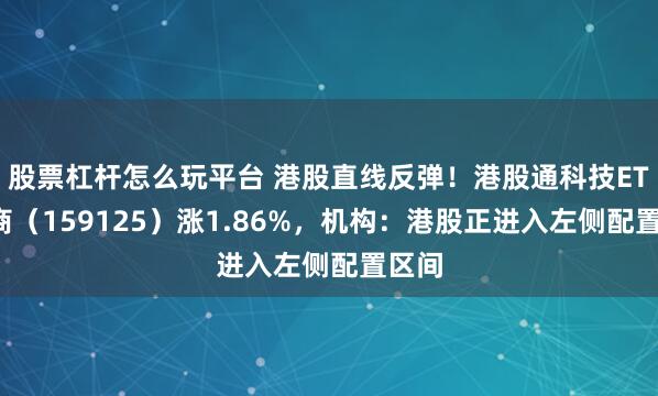 股票杠杆怎么玩平台 港股直线反弹！港股通科技ETF招商（159125）涨1.86%，机构：港股正进入左侧配置区间